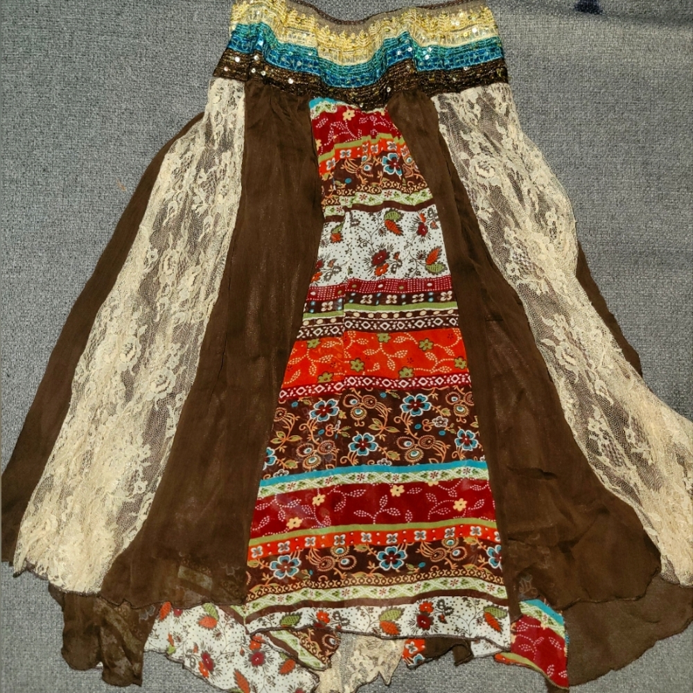 Bohemian Multicolor Maxi Skirt